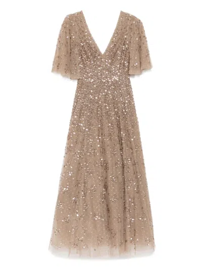 Needle & Thread Leila Dress In Brown
