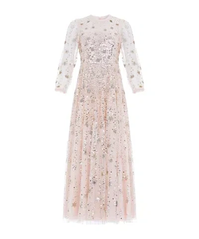 NEEDLE & THREAD SHOOTING STARS LONG-SLEEVED GOWN