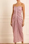 Needle & Thread Amora Strapless Ankle Gown In Purple