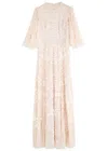 Needle & Thread Anais Sequin-embellished Tulle Gown In Cream
