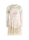 Needle & Thread Angeline Sequin-embellished Tulle Mini Dress In Cream