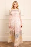 Needle & Thread Angeline Sequin Gown In Champagne
