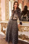 Needle & Thread Autumn Leaves Ballerina Skirt In Black