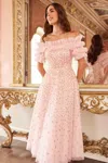 Needle & Thread Ruffle-detailing Dress In Pink