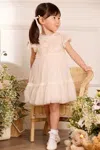 Needle & Thread Confetti Bodice Baby Dress In Champagne