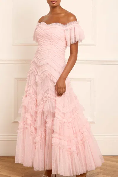 Needle & Thread Elia Off-shoulder Gown In Pink