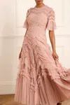 Needle & Thread Elia Dress In Pink