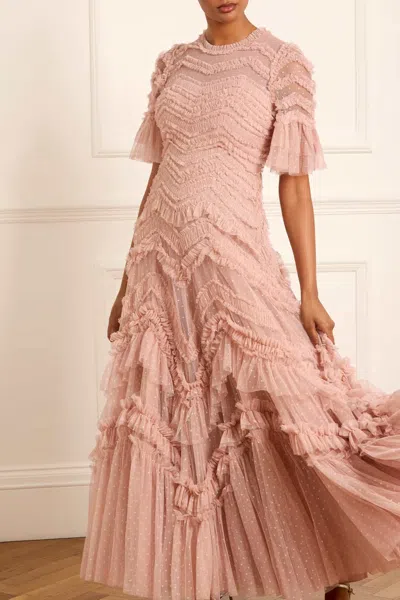 Needle & Thread Elia Dress In Pink