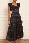 Needle & Thread Everthine Ankle Gown In Black