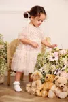 Needle & Thread Garland Ribbon Baby Dress In Champagne