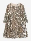 Needle & Thread Girls Hallie Sequin Dress In Silver