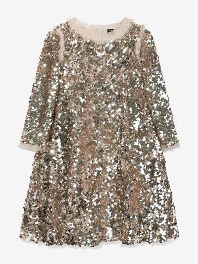 Needle & Thread Babies'  Girls Hallie Sequin Dress In Silver