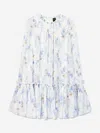 Needle & Thread Girls Ophelia Ditsy Chiffon Cape Dress In White