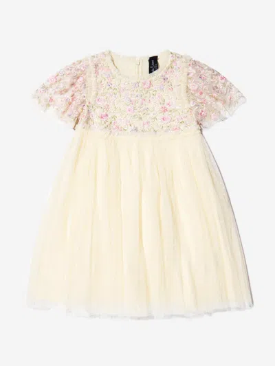 Needle & Thread Kids'  Girls Rose Dream Bodice Tulle Dress 10 Yrs Ivory