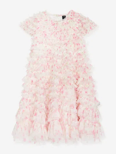 NEEDLE & THREAD NEEDLE & THREAD GIRLS TULLE ROSE DITSY RUFFLE DRESS