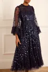 Needle & Thread Glisten Ankle Gown In Blue