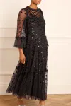 Needle & Thread Glisten Maxi Dress In Black
