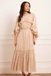 Needle & Thread Harper Lurex Cape Ankle Gown