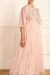 Needle & Thread Ophelia Dress In Beige