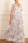 Needle & Thread Hydrangea Ruffle Gown In Multi