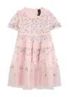 Needle & Thread Floral-embroidered Dress In Pink