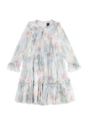 Needle & Thread Kids Hydrangea Printed Tulle Dress In Multicoloured