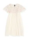 NEEDLE & THREAD NEEDLE & THREAD KIDS SHIMMER DITSY SEQUIN-EMBELLISHED TULLE DRESS
