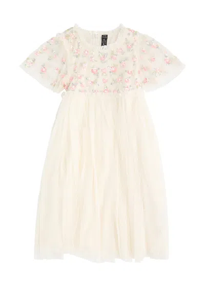NEEDLE & THREAD NEEDLE & THREAD KIDS SHIMMER DITSY SEQUIN-EMBELLISHED TULLE DRESS