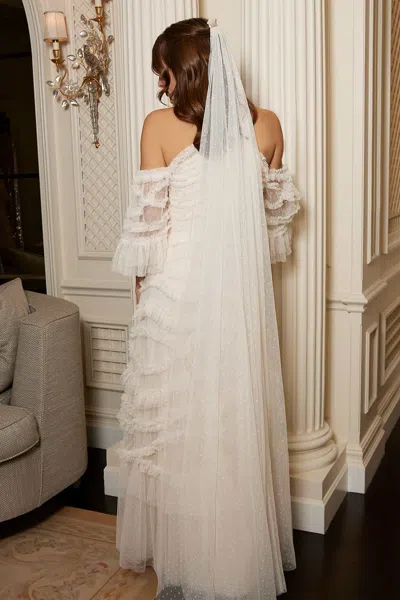 Needle & Thread Kisses Long Veil In Champagne