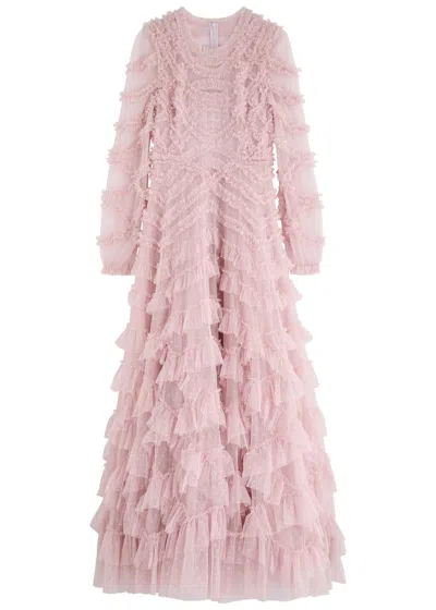NEEDLE & THREAD NEEDLE & THREAD LANA RUFFLED TULLE GOWN