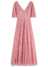Needle & Thread Leila Dot Sequin-embellished Tulle Gown In Pink