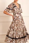 Needle & Thread Leopard Sonata Georgette Ballerina Dress In Multi