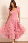Needle & Thread Lola Backless Ballerina Dress In Pink