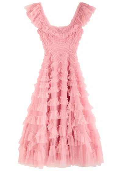 Needle & Thread Lola Ruffled Tulle Gown In Pink