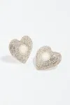 NEEDLE & THREAD NEEDLE & THREAD LOVEHEART CRYSTAL STUD EARRINGS