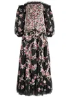 Needle & Thread Womens Needle And Thread Lunaria Off-shoulder Long-sleeve Woven Gown In Multicoloured