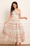 NEEDLE & THREAD NEEDLE & THREAD MADAME ROSE ELODIE OFF-SHOULDER ANKLE GOWN