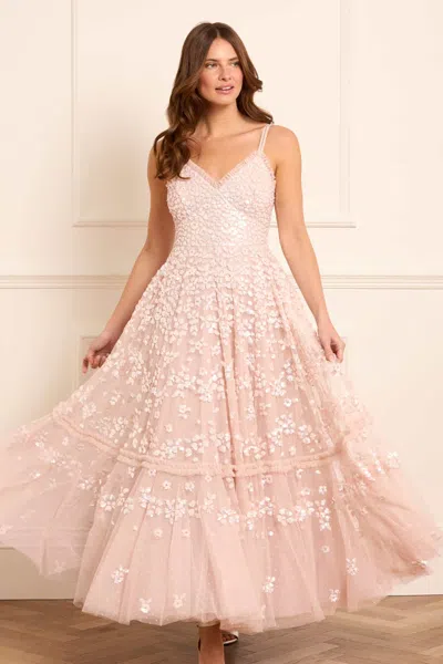 Needle & Thread Maeva Cami Ankle Gown In Pink