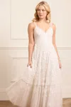 Needle & Thread Maeva Cami Ankle Gown In White