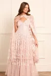 Needle & Thread Maeva Midaxi Cape In Pink