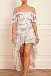 Needle & Thread Paradise Garden Susie Chiffon High-low Dress In Multi