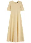 Needle & Thread Pointelle-knit Midi Dress In Yellow