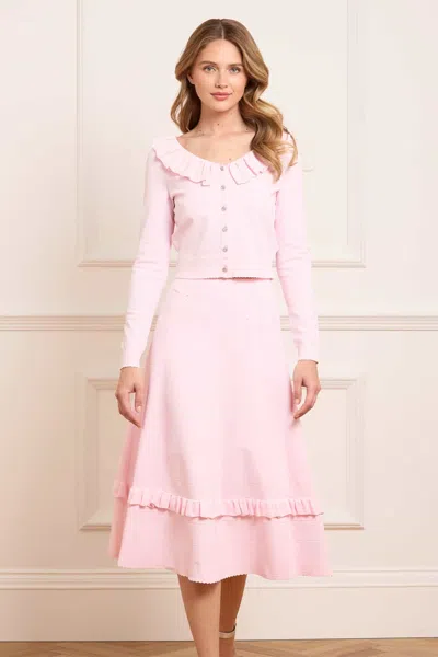 Needle & Thread Pointelle Trim Knit Skirt