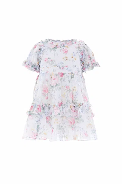 NEEDLE & THREAD Needle & Thread Pompadour Garden Chiffon Smocked Baby Dress
