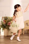 Needle & Thread Girls Rose Dream Bodice Tulle Dress 10 Yrs Ivory In Champagne