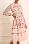 Needle & Thread Ribbon Bouquet Midaxi Dress In Pink