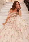 Needle & Thread Rose Lisette Off-shoulder Gown In Multi