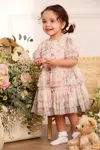 Needle & Thread Rose Ruffle Frill Baby Dress In Multi