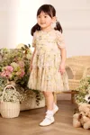 Needle & Thread Rose Ruffle Frill Baby Dress In Multi