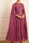Needle & Thread Scatter Dot Cape Maxi Dress In Pink